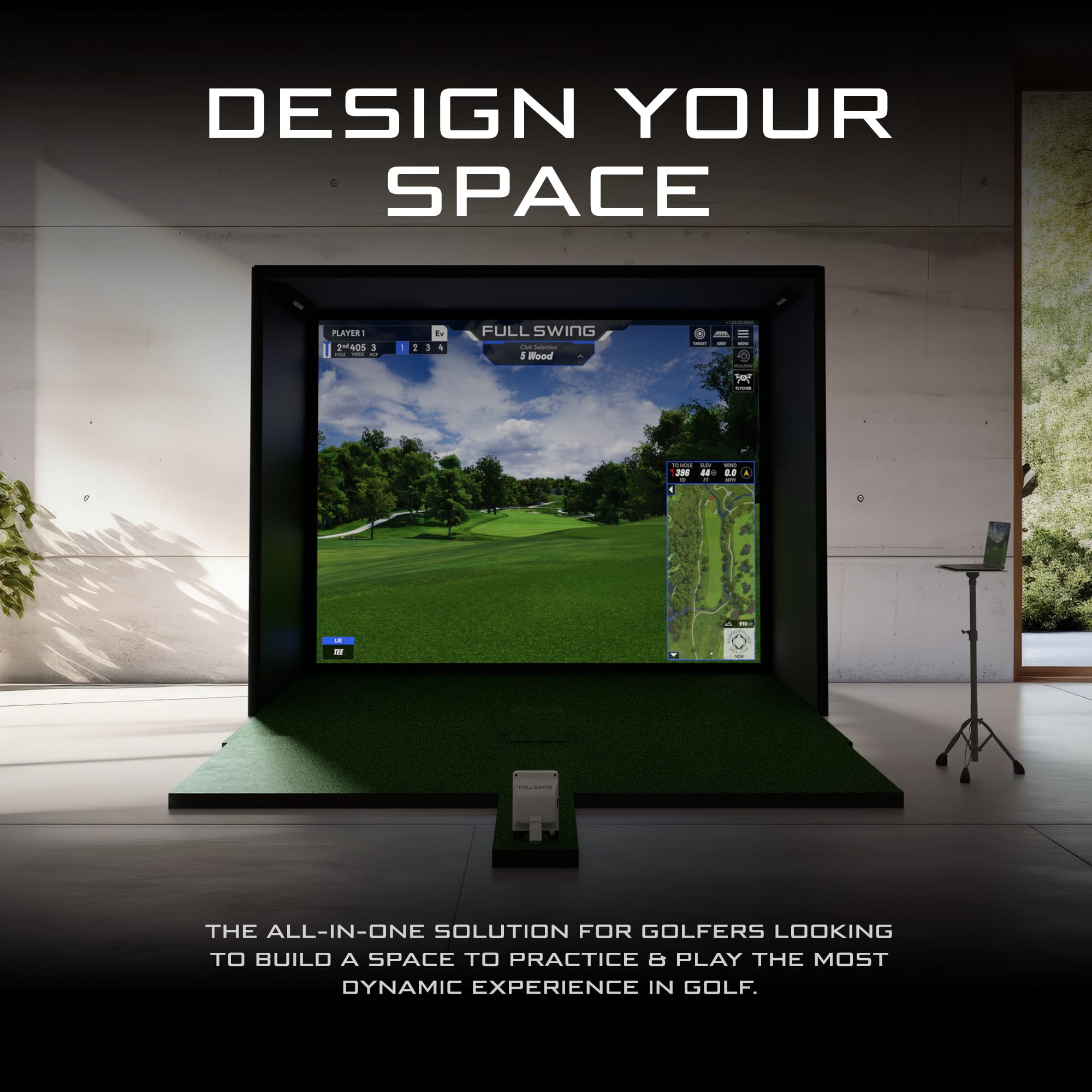 Full Swing KIT Studio commercial simulator bay in a venue